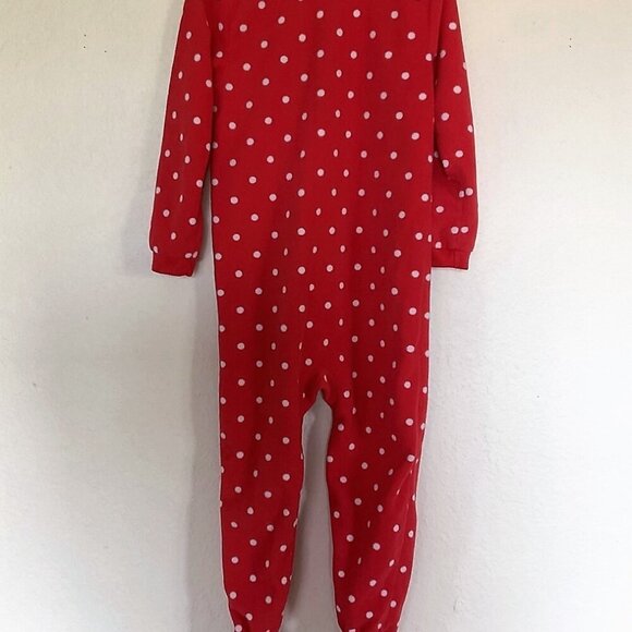 REINDEER FLEECE FOOTED PAJAMA SLEEPER GUC - Picture 4 of 12